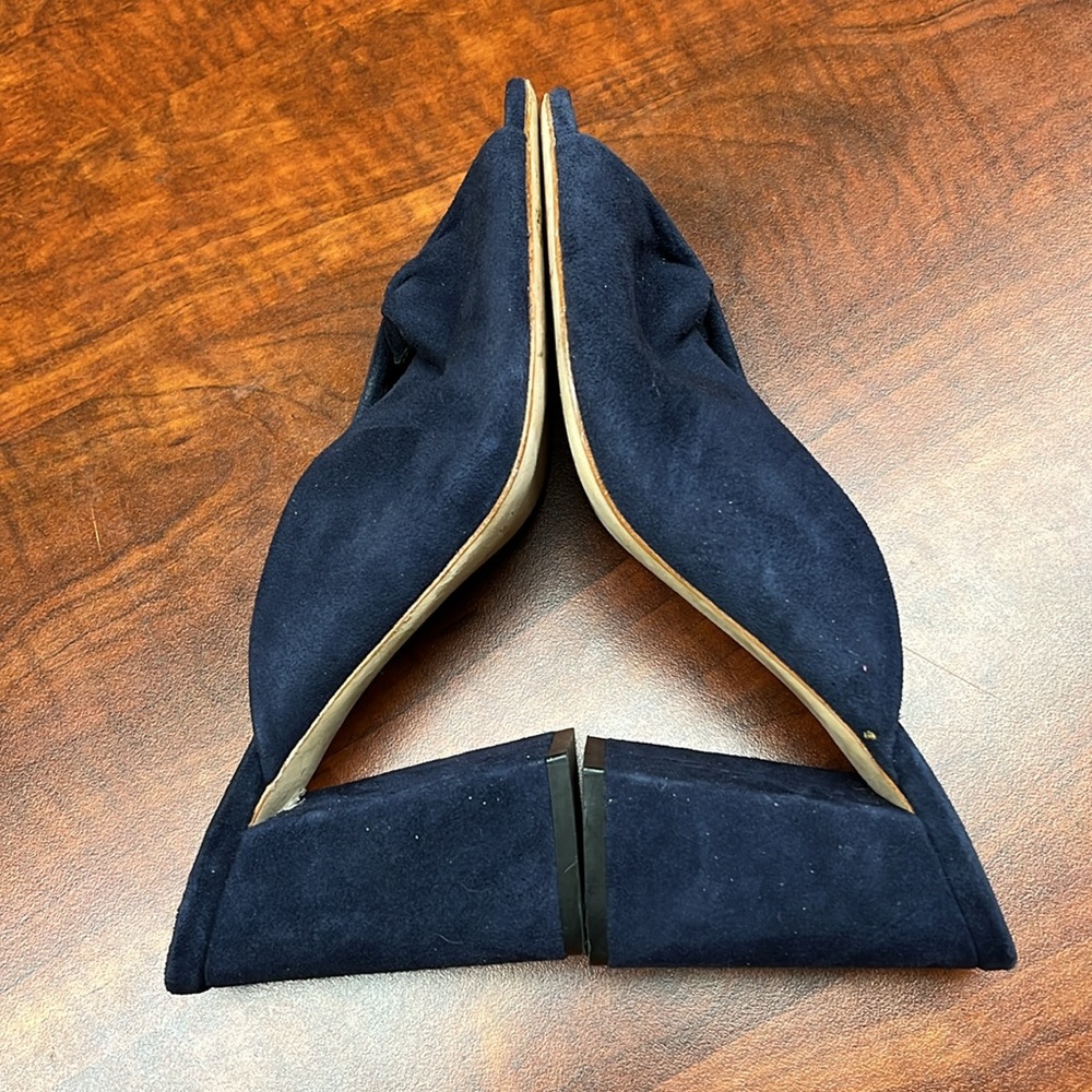 Loeffler Randall Laurel Navy blue suede slip on sandal - Picture 4 of 11